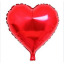 BALAO JUNCO METALIZADO CORACAO VERMELHO 10" 25 CM