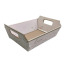 BANDEJA VINTAGE ELEGANCE BRANCO E OURO 21X15X6,5CM