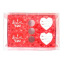 CAIXA CORACAO LAPIDADO M-2 DE 65G + 3 DOCES - VERMELHO CLARO
