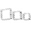 KIT QUADRADO FRISADO 3PCS INOX