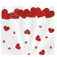 SACO POLI BARRADO LOVE BIRDS 45CMX58CM VERMELHO